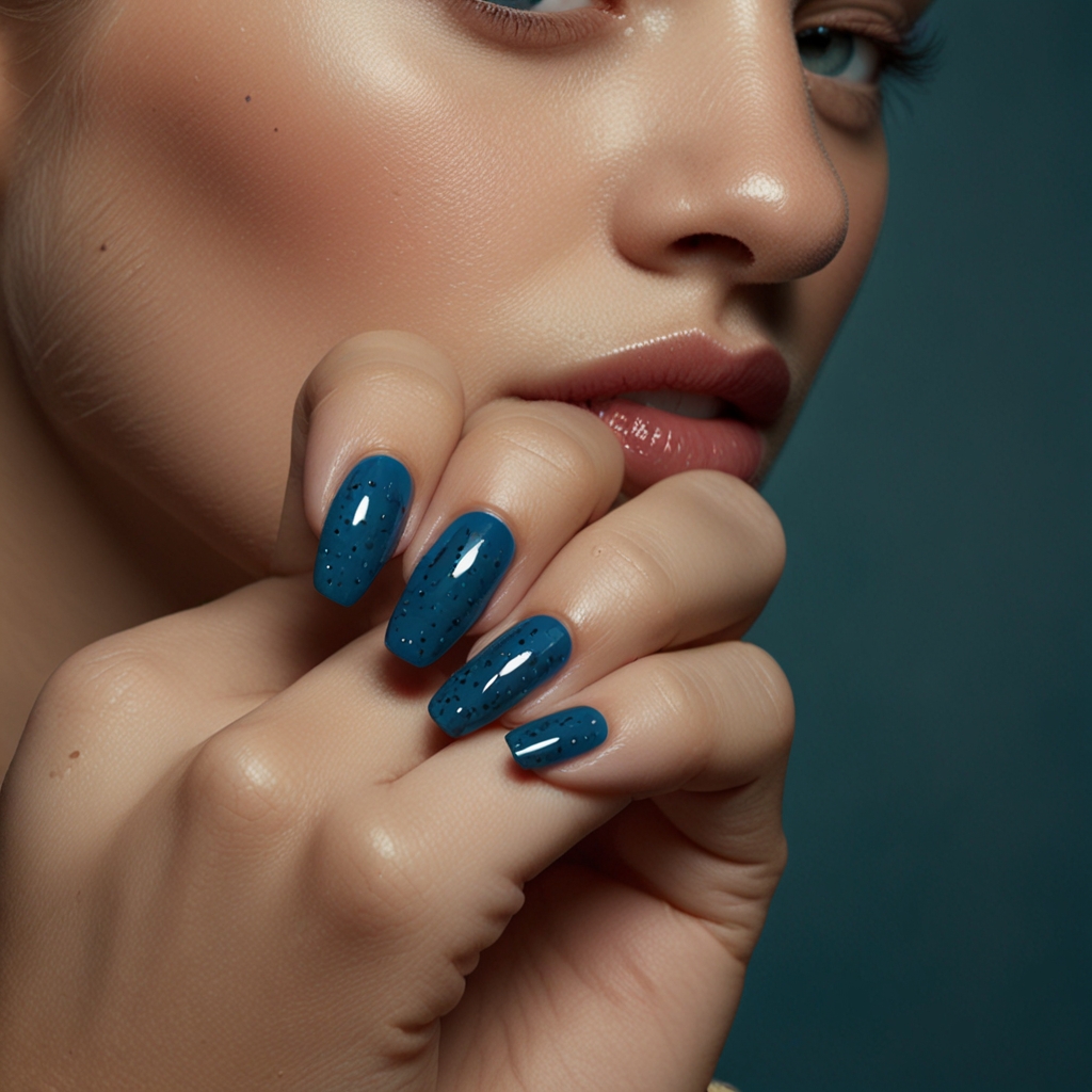 Ocean Blue nail polish
