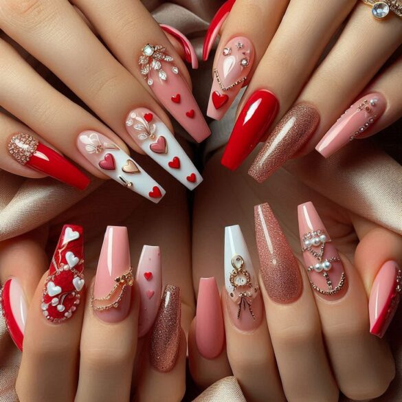 valentines day nail